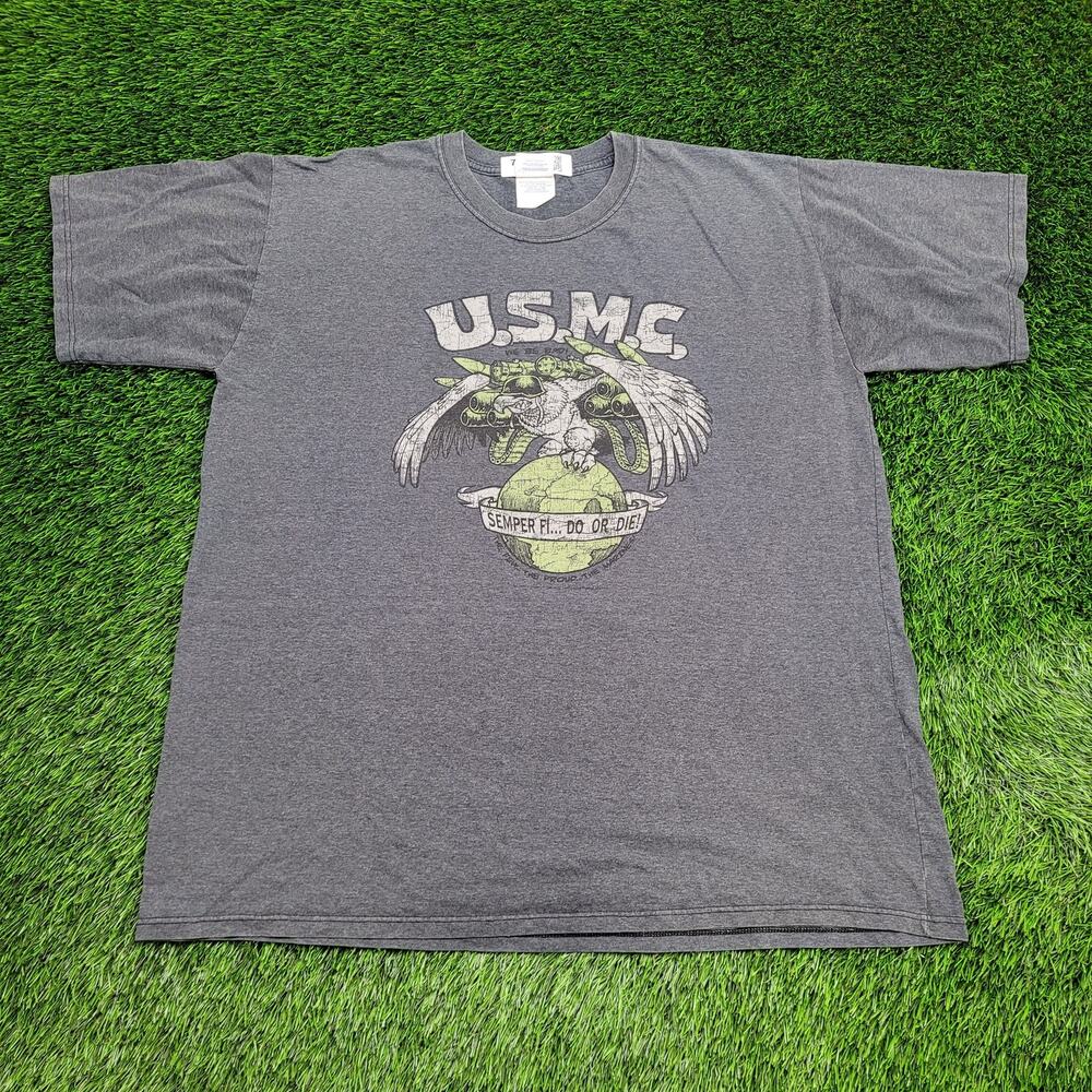 Vintage USMC Marine Shirt 2XL 26x31 Semper-Fi Y2K